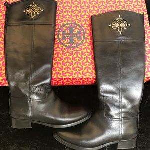 Tory Burch Leather black boots